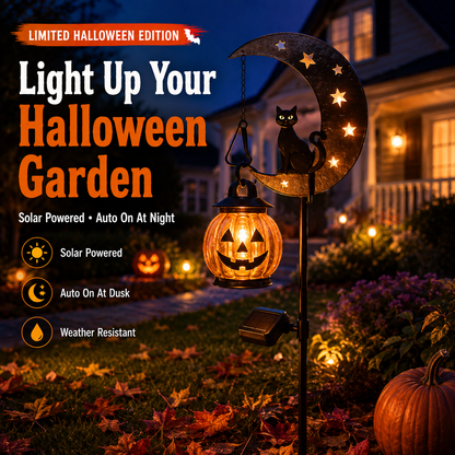 🔥 Last Day 55% OFF –Solar Halloween Garden Stake Light 👻🎃 | Black Cat & Pumpkin Decor