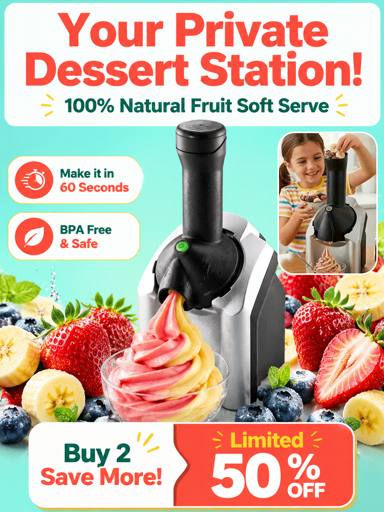 🍦Family Fruit Ice Cream Maker | 100% Natural Sugar-Free Desserts, BPA-Free & Safe For Children