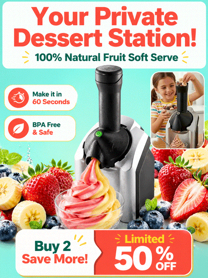 🍦Family Fruit Ice Cream Maker | 100% Natural Sugar-Free Desserts, BPA-Free & Safe For Children
