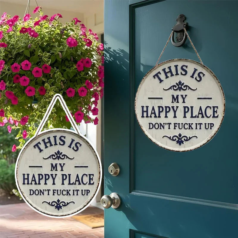 🎁For the Best Mom and Best Self! "This Is My Happy Place" Door Sign
