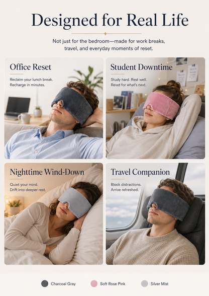 2.0 Pro Weighted Sleep Eye Mask – Gentle Pressure, Deeper Blackout Comfort