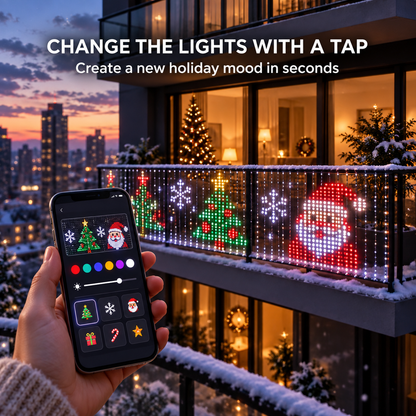 🎄 50% OFF | Smart LED Curtain Lights – Make Christmas Come Alive ✨