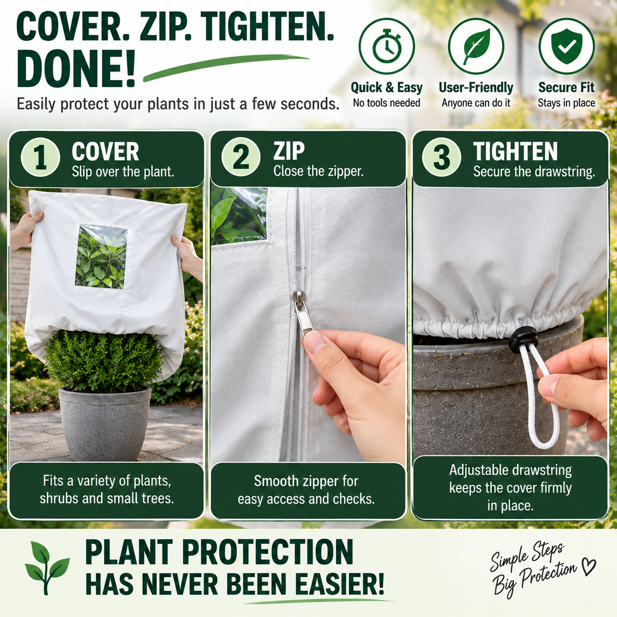 🔥 Limited-Time Offer! 49% OFF-Plant Frost Protection Cover – Breathable Reusable Cover for Shrubs, Pots & Young Trees