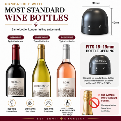 🍷🎁 Holiday Hosting Essential | Reusable Twist-Lock Wine Stoppers – 2PCS, Save 35%