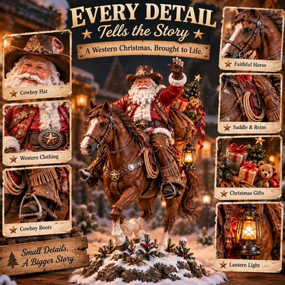 🔥 50% OFF Holiday Collector’s Special | Home for Christmas Cowboy Santa – Western Keepsake