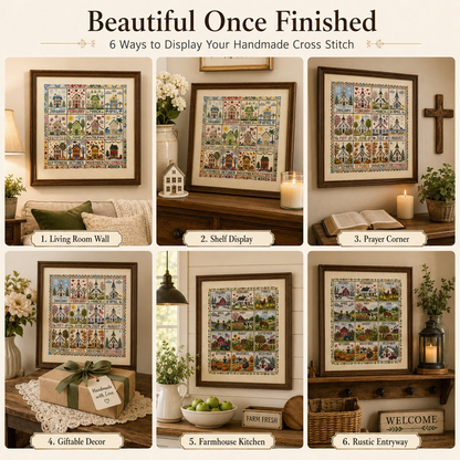 🌿 Stitch Every Season | 12-Month Cross Stitch Collection – 49% OFF Today 🔥