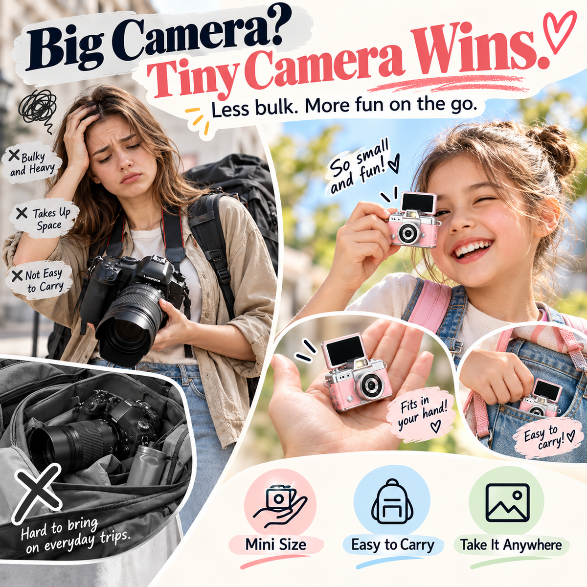 🔥Special Sale| Y2K Pocket Mini Digital Camera 📸 1.47' LCD Flip Screen Compact Photo & Video Cam