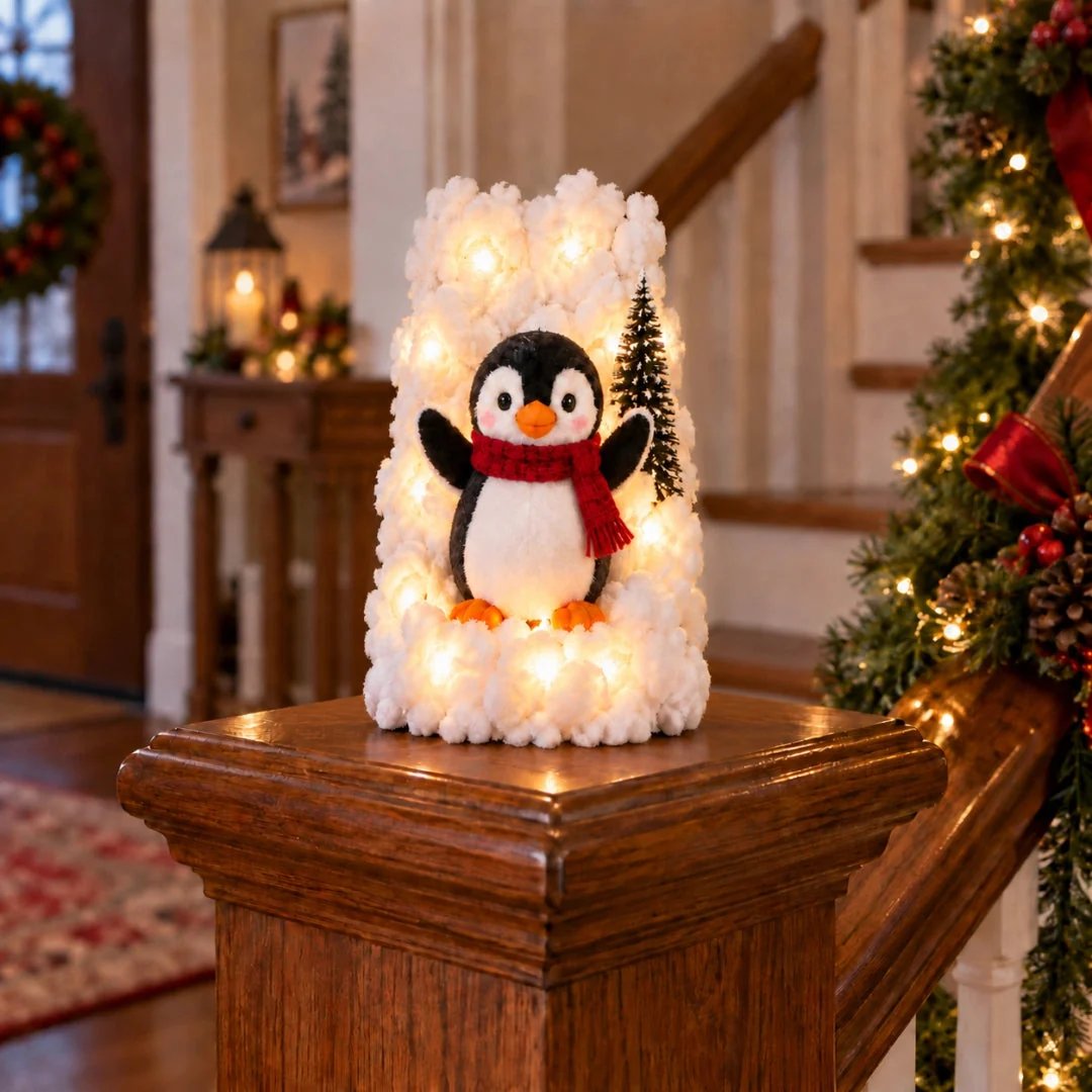 🐧🎄 Holiday Special | Lighted Penguin Snowy Stair Décor – Save 38%