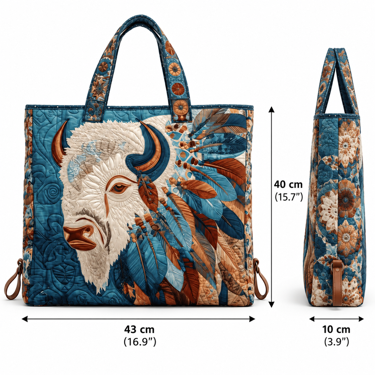 Handmade Native American Quilted Tote Bag🌿🌿