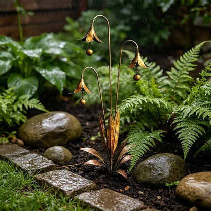 🔥Enchanting Blue Bellflower Garden Stakes with Gentle Chime – Decorative Outdoor Yard & Patio Ornament