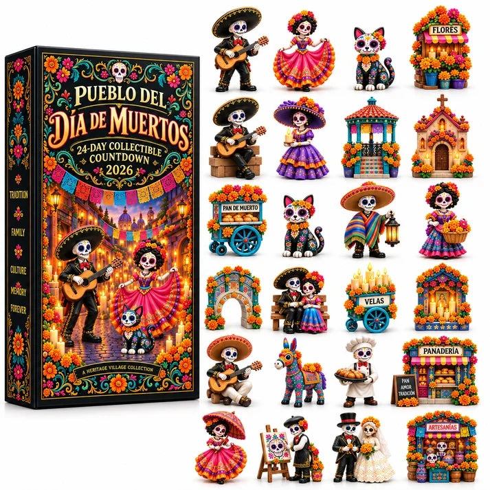 🎁 Limited-Time 42% OFF | Build Your Own Day of the Dead Village – 24-Day Collector Calendar
