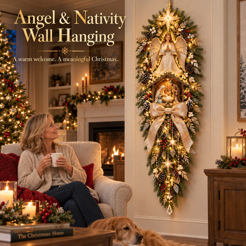 ✝️✨Angel & Nativity Scene Wreath🌹