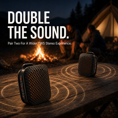 🔊 Magnetic Clip-On Bluetooth Speaker – IPX7 Waterproof, TWS Stereo & Ultra-Light 80g Wearable Design🏅