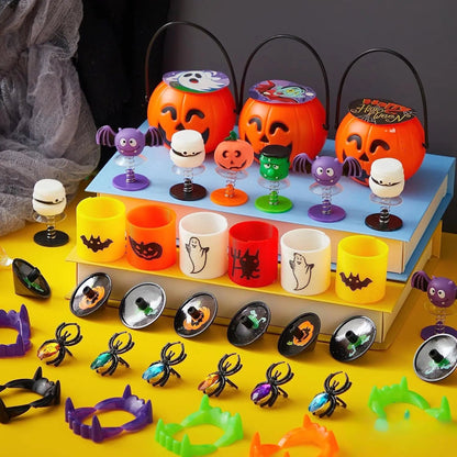 🎃 33% OFF | 24 Ready-to-Give Halloween Pumpkin Buckets – 144 Fun Toys Included