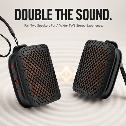 🔊 Magnetic Clip-On Bluetooth Speaker – IPX7 Waterproof, TWS Stereo & Ultra-Light 80g Wearable Design🏅