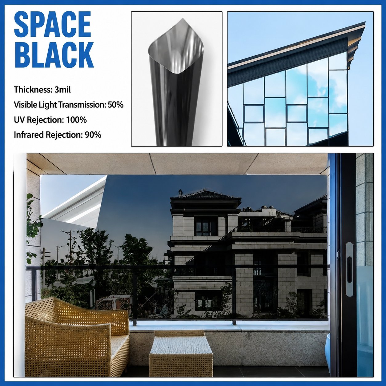 🔥 50% OFF – One-Way Mirror Window Film ☀️ | Heat Control & UV Protection