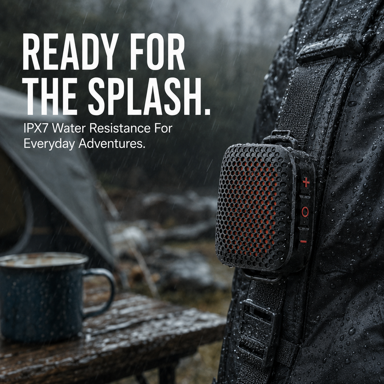 🔊 Magnetic Clip-On Bluetooth Speaker – IPX7 Waterproof, TWS Stereo & Ultra-Light 80g Wearable Design🏅