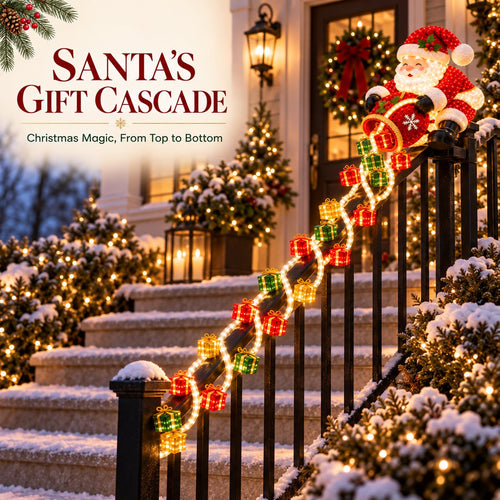 🚚 Free Shipping|🎅 Santa Magic Gift Cascade Railing Light