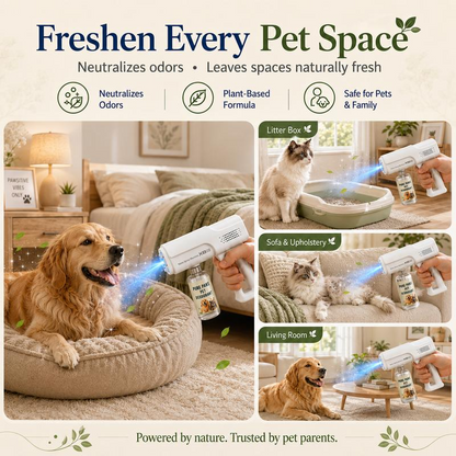 🏅🐶🐾 Limited-Time 45% Savings | Bio-Enzyme Nano-Mist Pet Odor & Stain Spray Gun – Freshen Sofas, Carpets & Pet Areas🐶