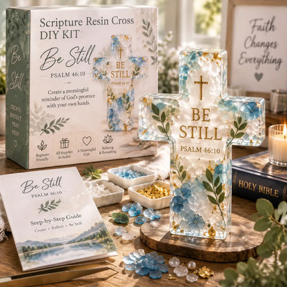 🔥 48% OFF Faith Craft Special | Scripture Resin Cross DIY Kit – Create, Pour & Keep