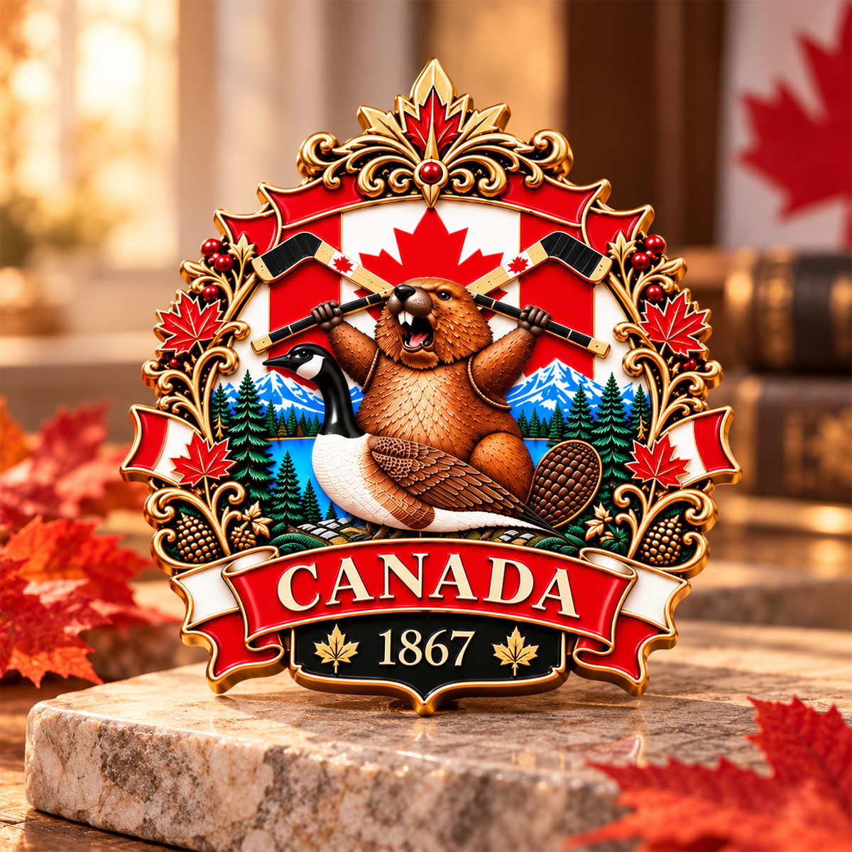 🇨🇦🍁 Canada 160 Years – “A Mari Usque Ad Mare” Commemorative Badge