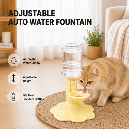 🔥 Limited-Time Deal + FREE Shipping! 4-Level Adjustable Gravity Pet Water Dispenser – Elevated Anti-Splash Bowl for Cats & Small Dogs