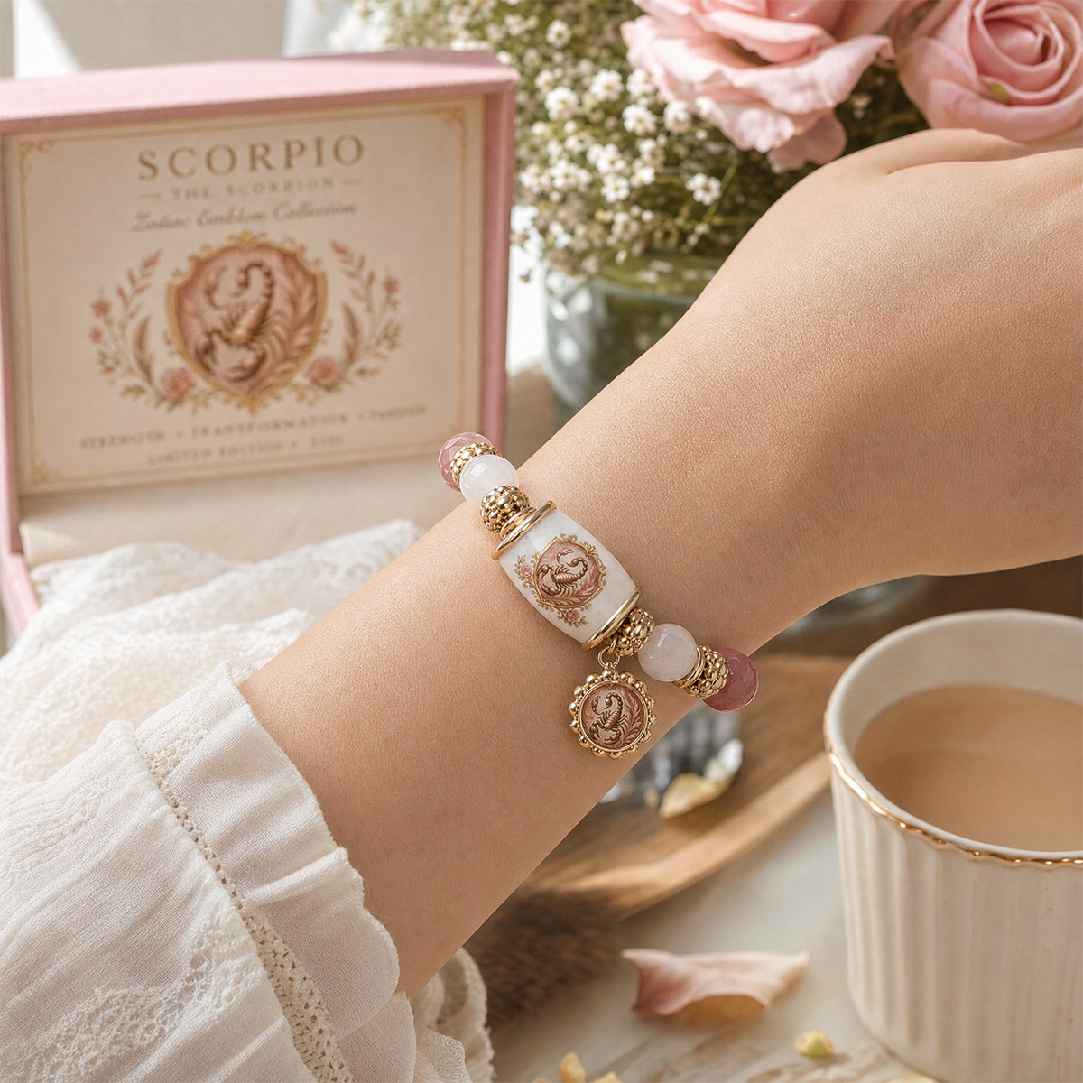 🎁 Holiday Gift Special | 12 Zodiac Natural Chalcedony Bracelet – Save 34%
