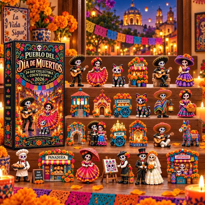 🎁 Limited-Time 42% OFF | Build Your Own Day of the Dead Village – 24-Day Collector Calendar