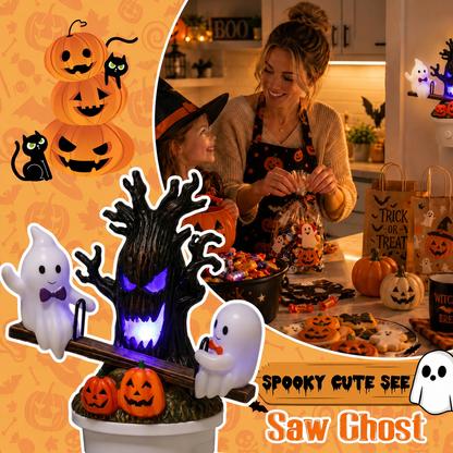 🎃 Last Day 50% OFF——👻 Animated Ghost Seesaw Plug-In Night Light – Halloween Decor