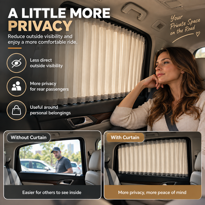 🚗 Pleated Car Window Curtains – More Shade, More Privacy, Better Rides
