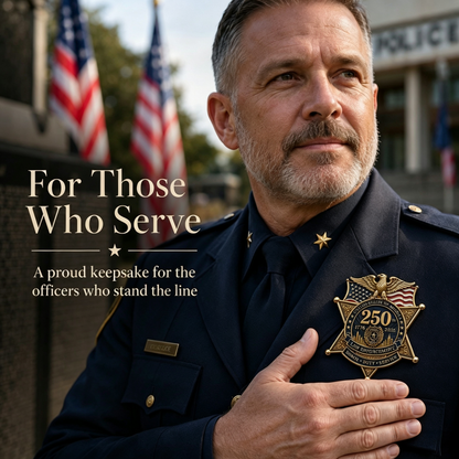 ⚡️America 250 Law Enforcement Commemorative Brooch – Honor, Duty & Service Badge-Style Lapel Pin
