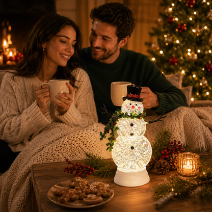 ⛄ 🎄 Early Christmas Sale | Light-Up Snowman Glitter Music Box✨