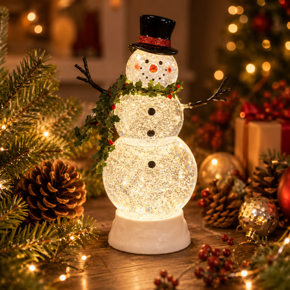 ⛄ 🎄 Early Christmas Sale | Light-Up Snowman Glitter Music Box✨