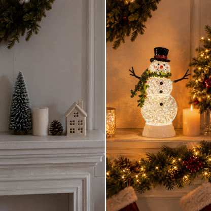 ⛄ 🎄 Early Christmas Sale | Light-Up Snowman Glitter Music Box✨