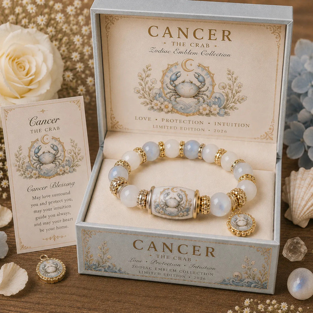 🎁 Holiday Gift Special | 12 Zodiac Natural Chalcedony Bracelet – Save 34%