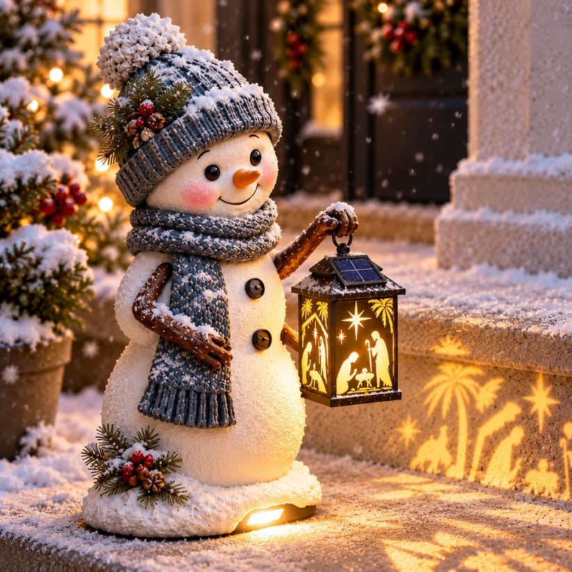 ⛄Snowman Nativity Glow™ Christmas Light Ornament