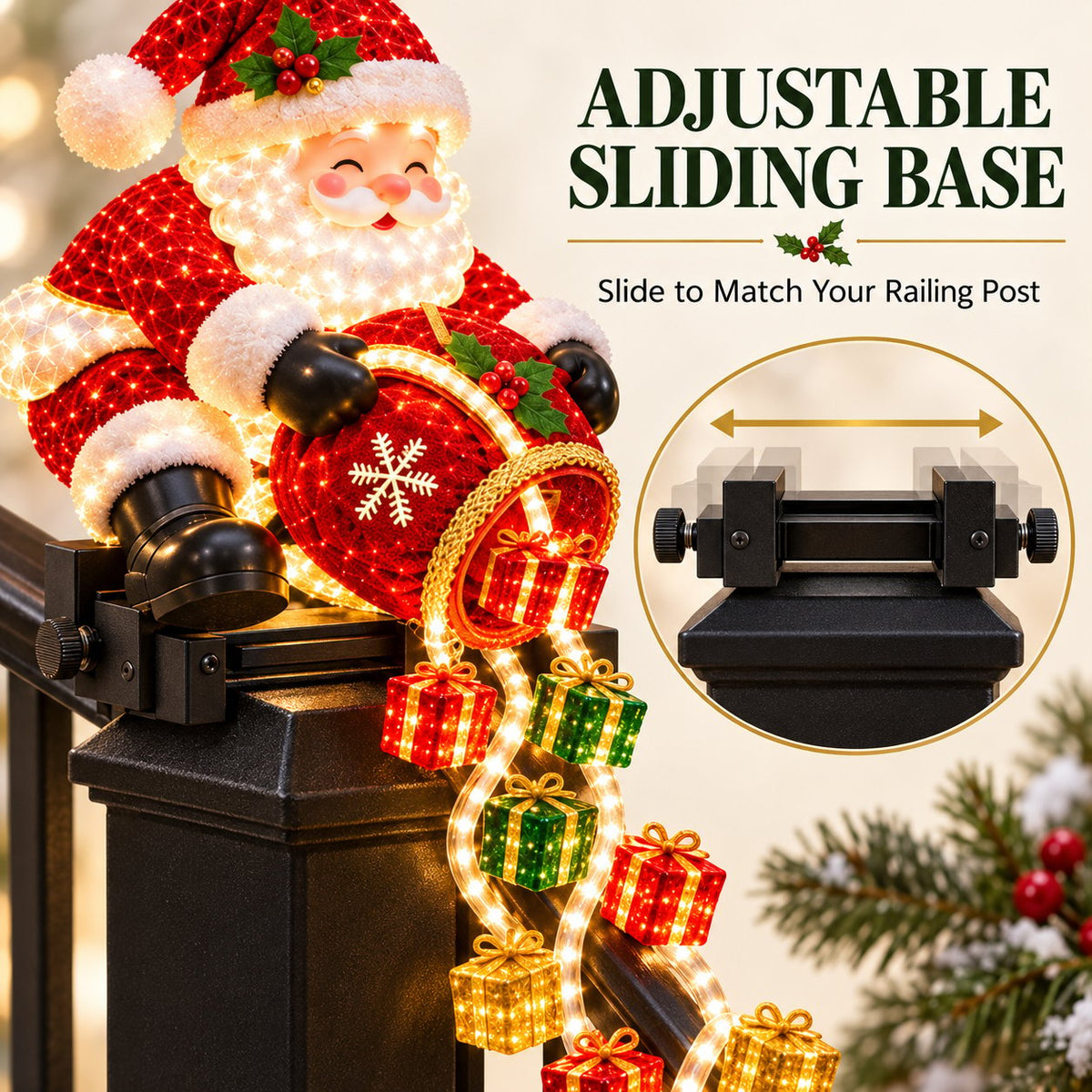 🚚 Free Shipping|🎅 Santa Magic Gift Cascade Railing Light