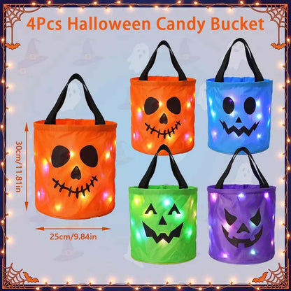 🎃✨Light-Up Halloween Trick-or-Treat Bags🍬