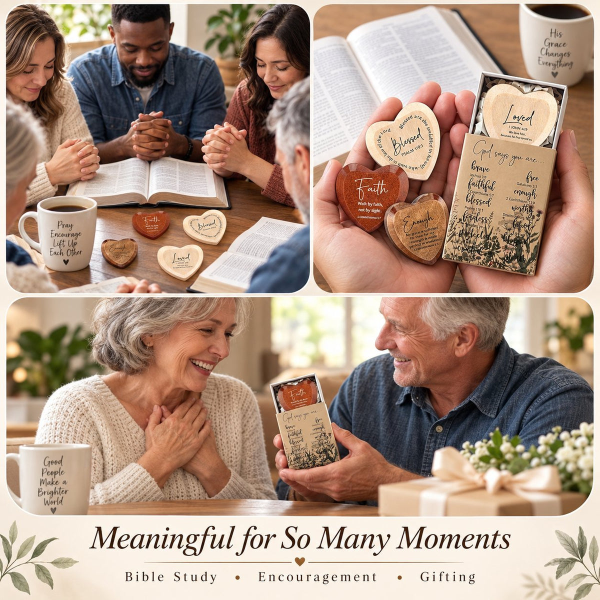 ✝️ Christian Pocket Hearts Gift Set – 12 Faith-Filled Keepsakes of Love & Encouragement 🎁