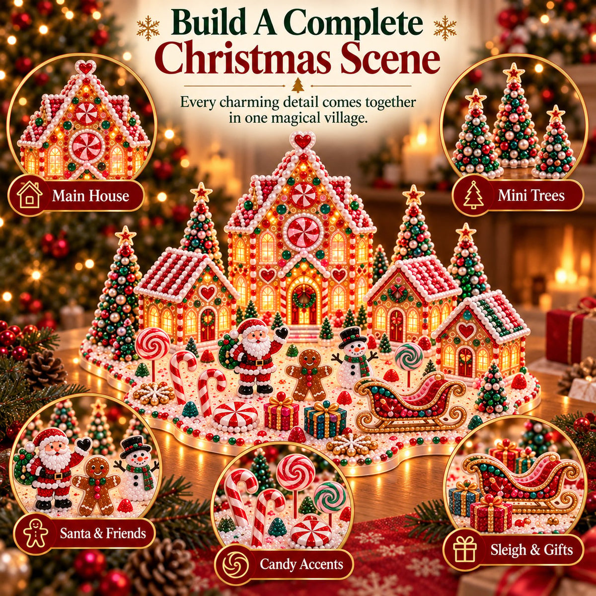 ✨ Christmas Craft Edition | DIY Light-Up Gem Village – Save 48%