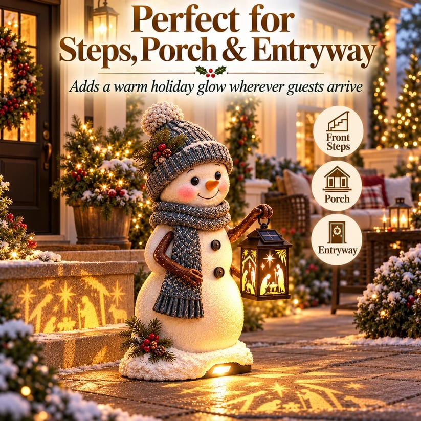 ⛄Snowman Nativity Glow™ Christmas Light Ornament