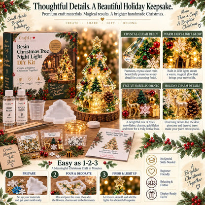 🎄 Holiday Craft Special | DIY Light-Up Resin Christmas Tree Kit – Save 39%