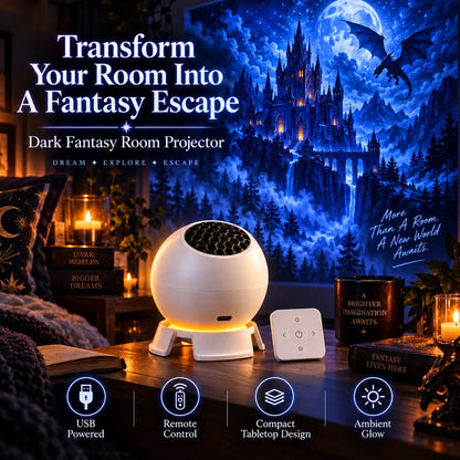 🎮 Pixel Fantasy Scene Projector – Ambient Decor for Gaming Rooms