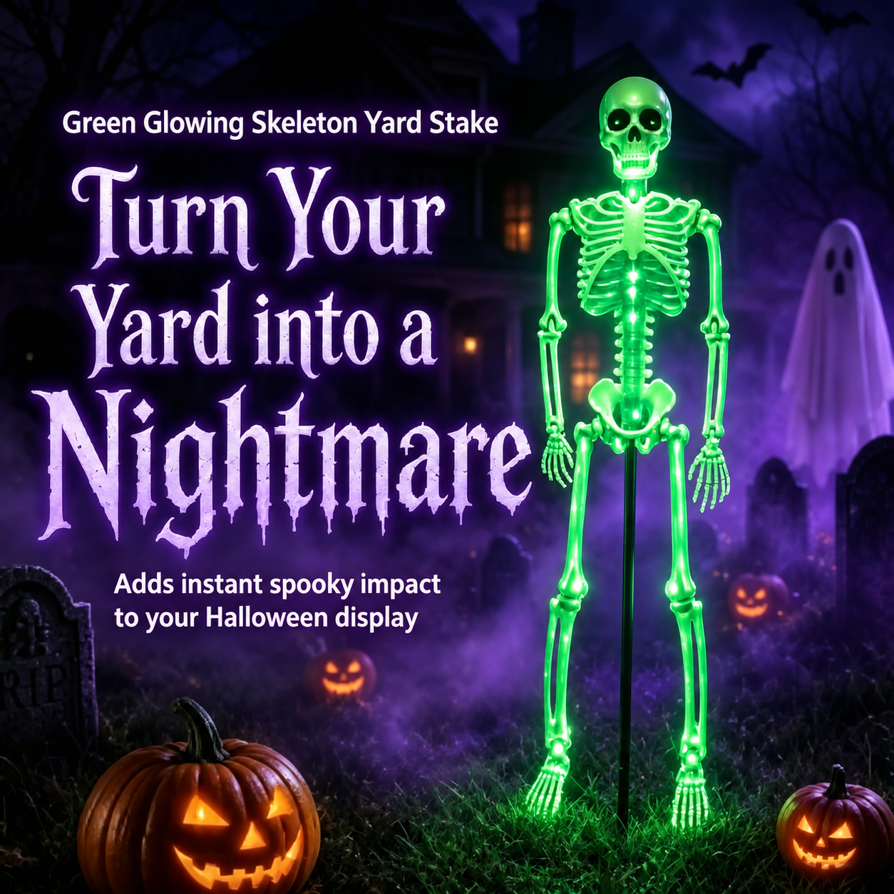 🔥 50% OFF + Buy 2 Get Free Shipping 💀 Solar Skull Garden Stake Light