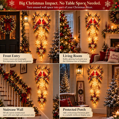 🐦🎄 Holiday Special | Always Together Cardinals™ Lighted Christmas Wall Decor – Save 50%