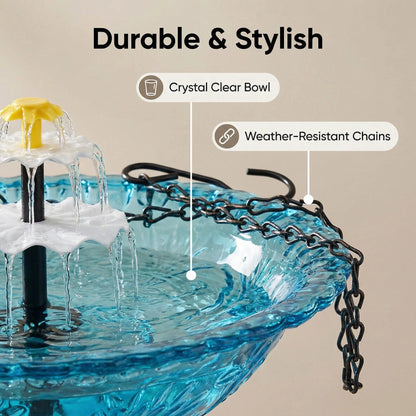 🔥 Last Day 49% OFF– Solar Cascade Bird Bath Fountain | Buy 2 Free Shipping 🎁
