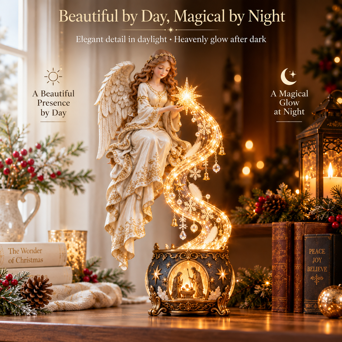 ✨Last Day 49% OFF✨Heavenly Angel Nativity Starfall Light