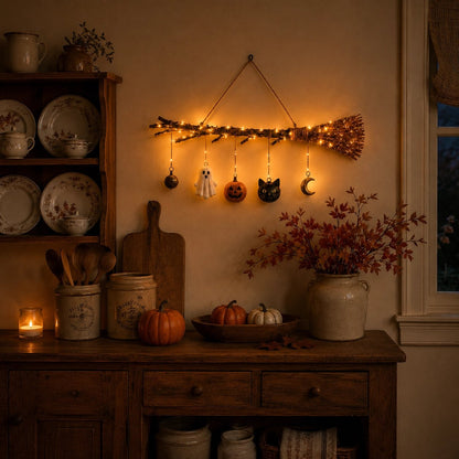🍂 Lighted Fall Broom Wall Decor – 50% OFF Today ✨