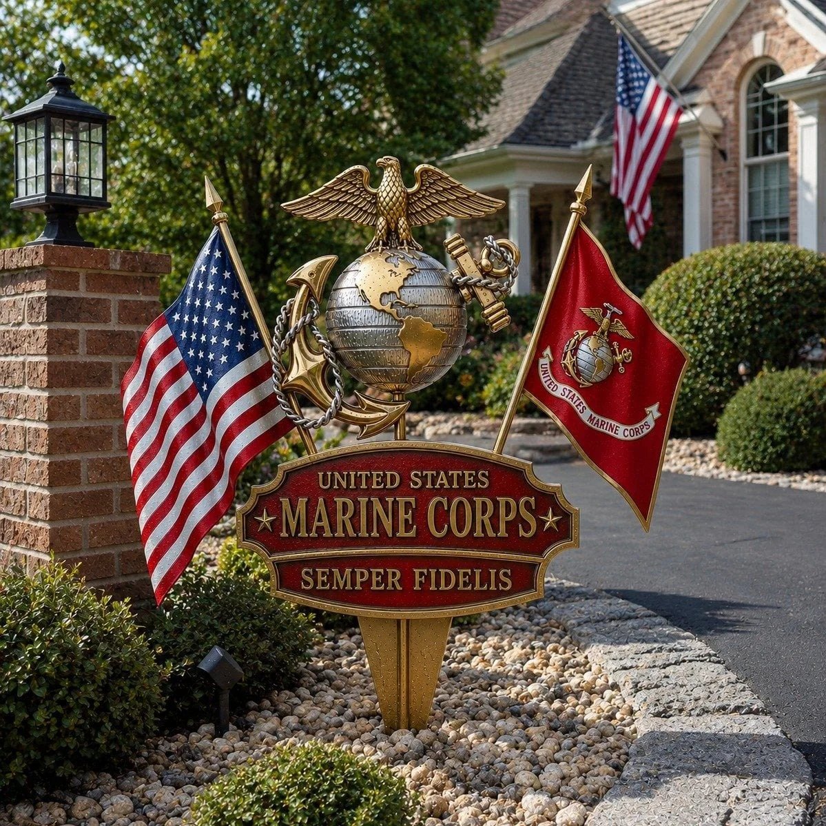 🏆Last Day Promo: 47% OFF 🎖️-US Marine Corps Semper Fidelis Tribute Garden Stake - ✈️Buy 2 Free Shipping Today!