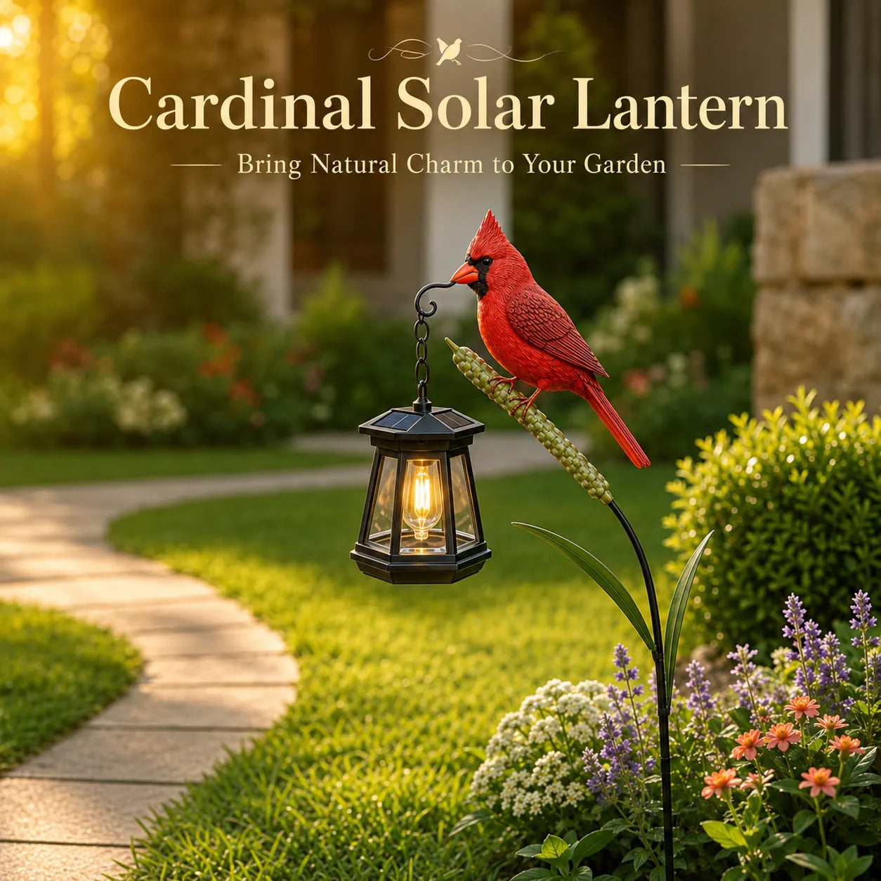🔥🔥HOT SALE 50% OFF – Solar Cardinal Garden Light 🐦✨ | Lifelike Bird Decor That Glows at Night